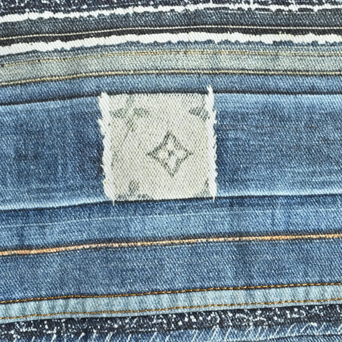 Louis Vuitton/Louis Vuitton jacquard striped denim shirt